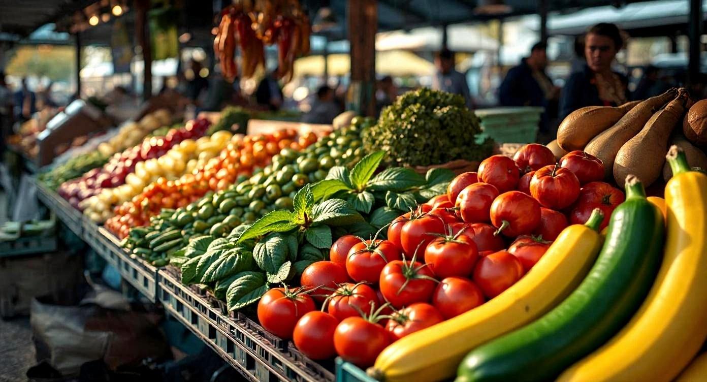 produce market display