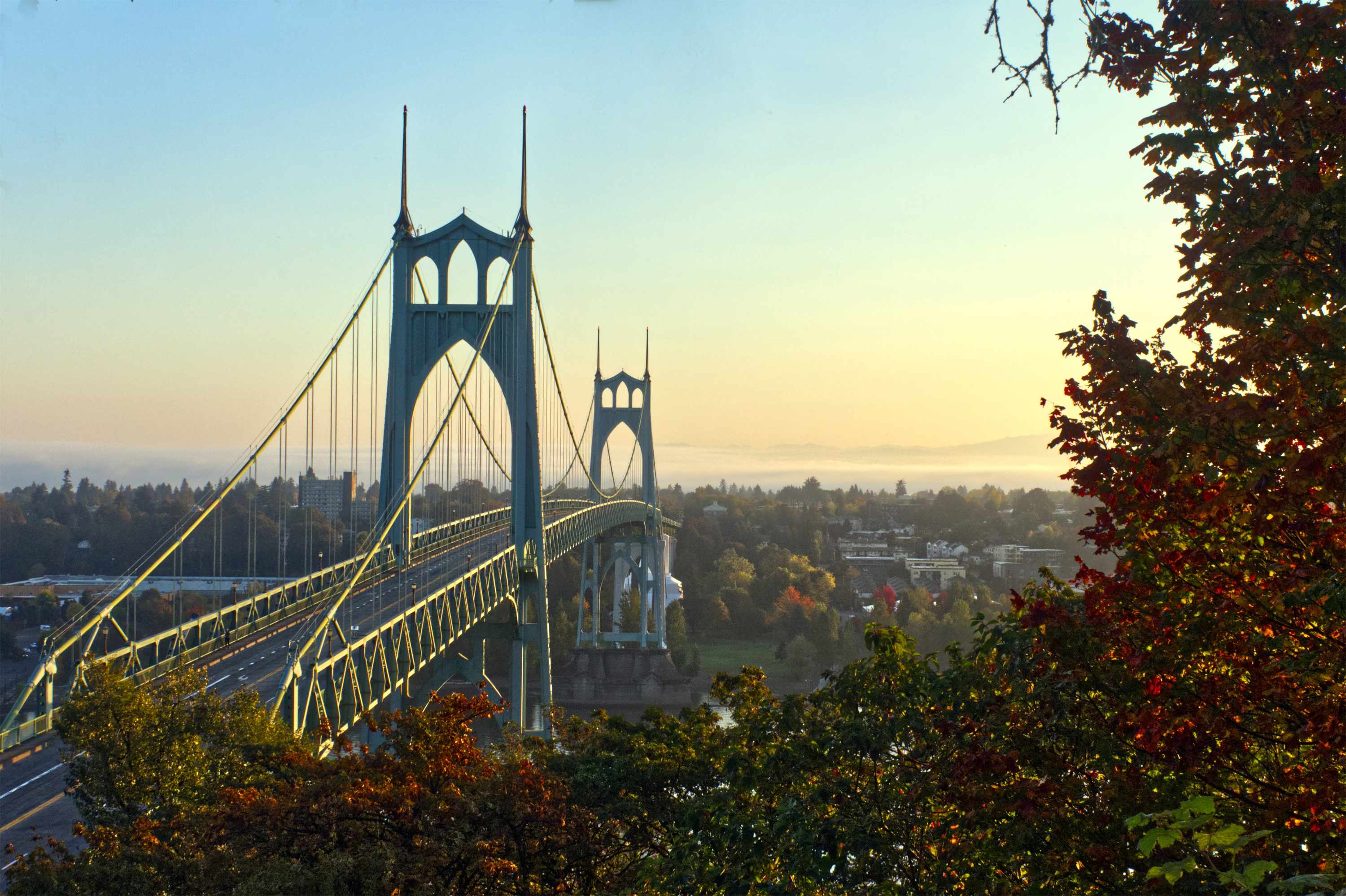 St Johns Bridge from Forest Park